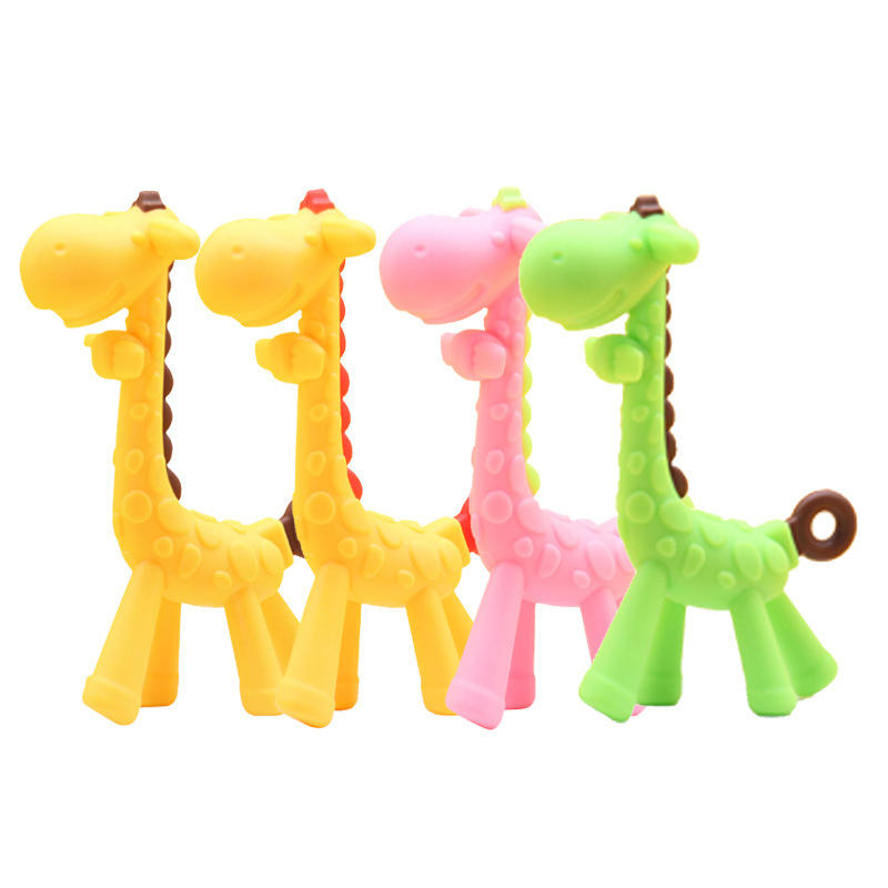 brinquedo para mastigar para bebé girafa